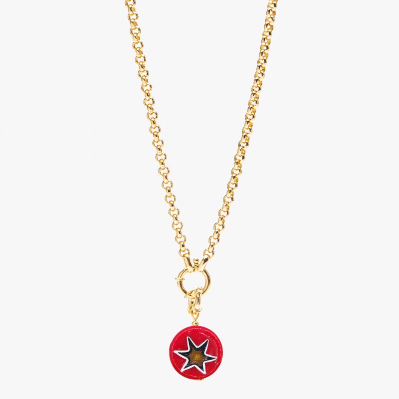 ROLO CHARM NECKLACE - Star red