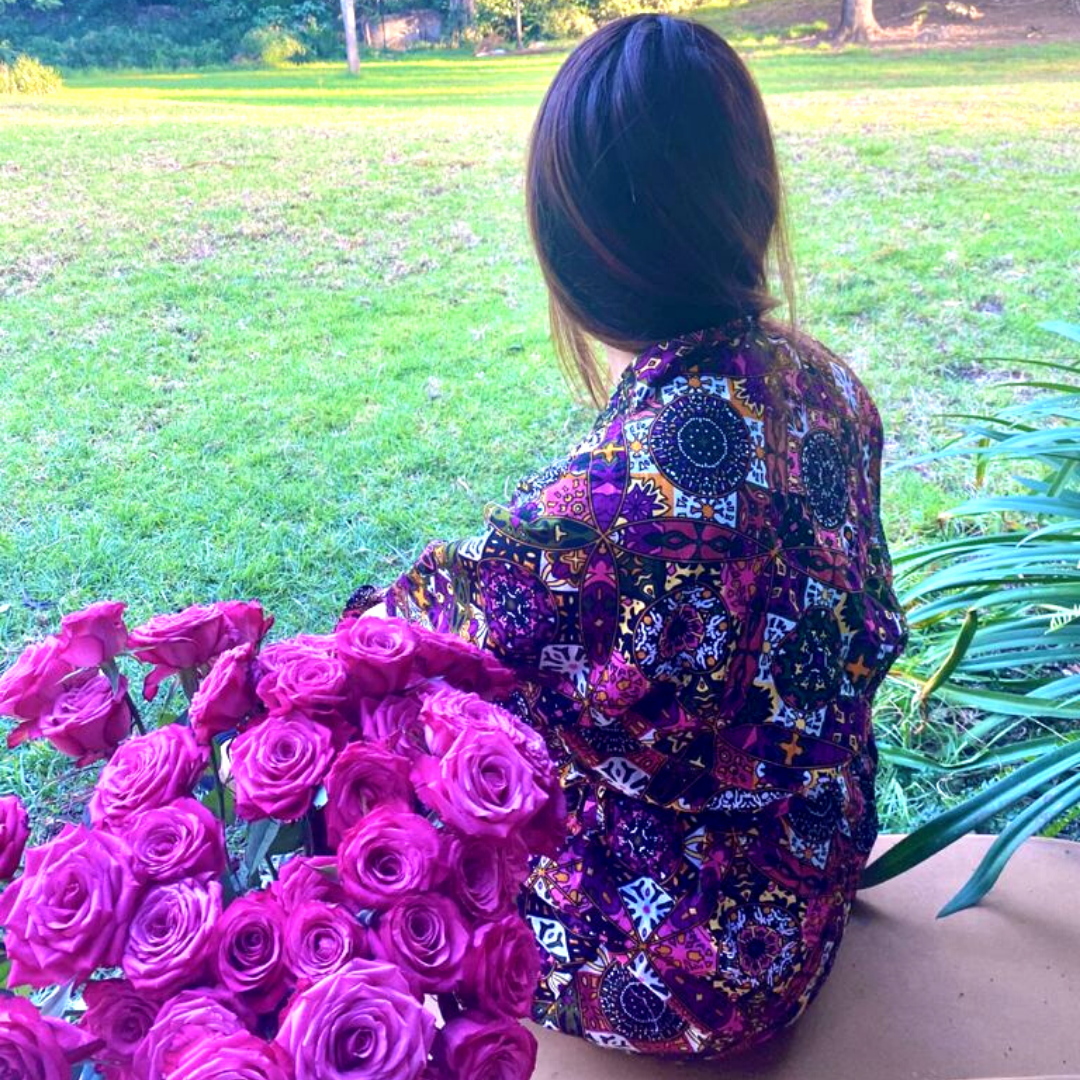 Kitenge Kimono Bathrobe - Magical Mosaic