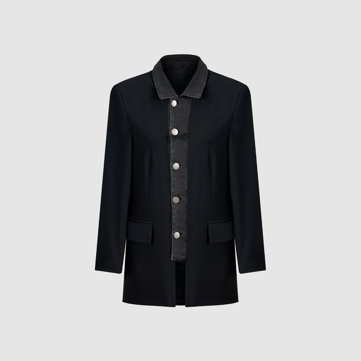BLAZER WITH DENIM TRIM